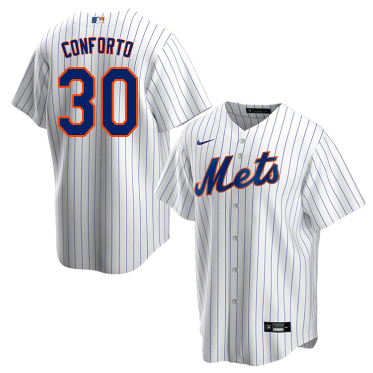 Nike Men #30 Michael Conforto New York Mets Baseball Jerseys Sale-White - Click Image to Close